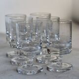 6 vintage Luminarc liqueur glasses, Sweden model - Clear glass