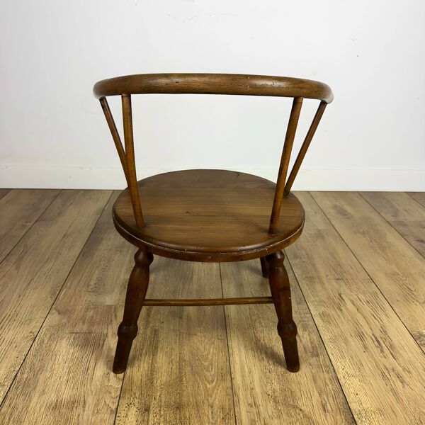 Chaise enfant ancienne en bois tourné