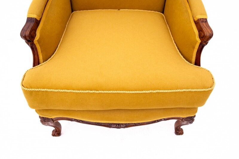 A pair of wing chairs, France, circa 1920. After renovation.