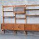 Mid-Century Modular Free Standing  Teak Wall Unit by Kjell Riise for Brodrene Jatogs, Norway, 1960s