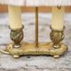 Pair of Bouillotte lamps Lucien Gau Paris, bronze lamp, bedside lamp