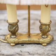Pair of Bouillotte lamps Lucien Gau Paris, bronze lamp, bedside lamp
