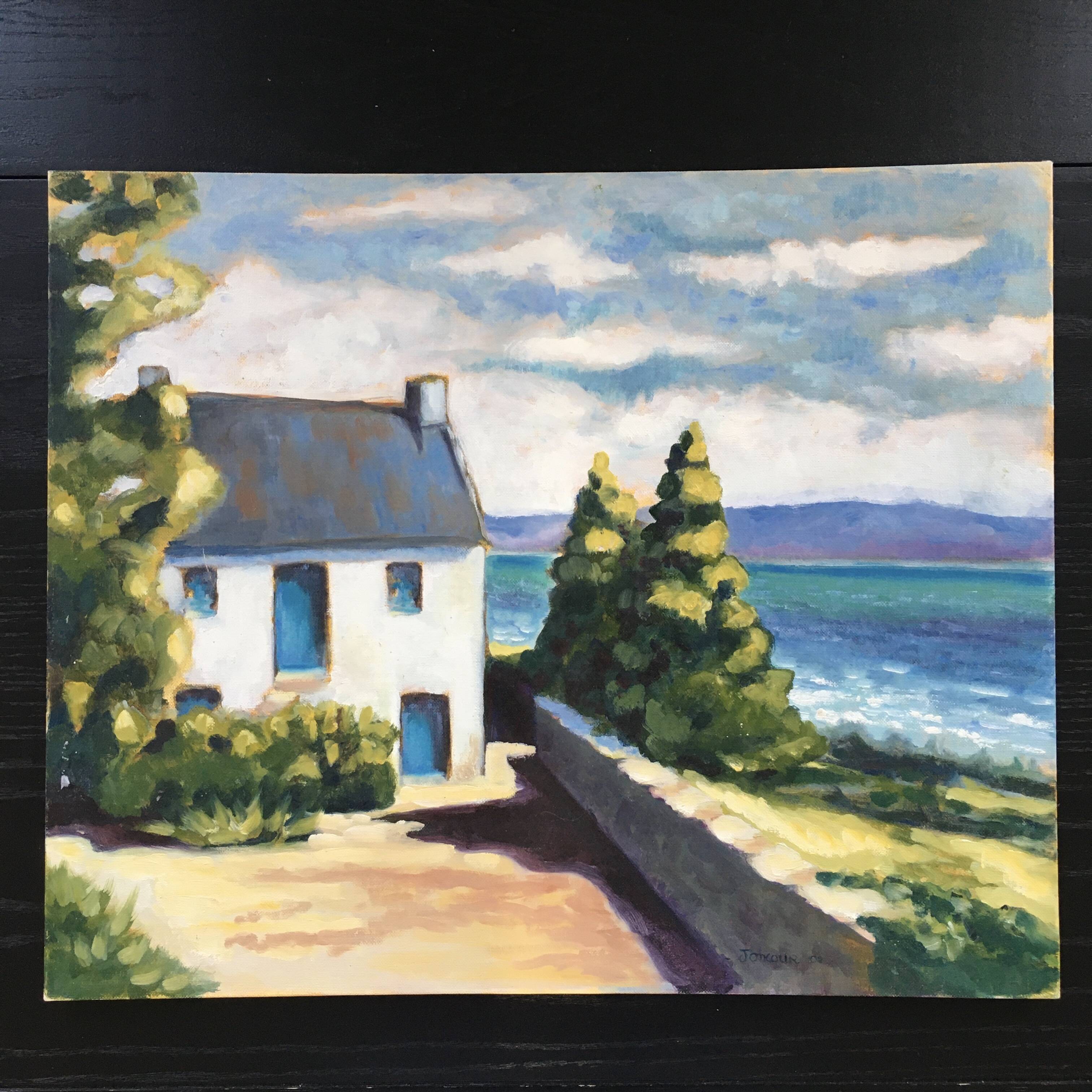 Painting of the Plomarch house in Douarnenez