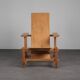 Fauteuil moderniste dans le style de Gerrit Rietveld, Pays-Bas, années 1980.