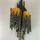 60s 70s Brutalist wall lamp Marcello Fantoni Wall Lamp Glass Design 60s