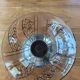 Art Deco bowl in moulded glass and chrome metal