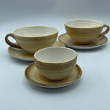 Set of 3 cups and under cups longchamp model wood effect