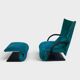 Rare Ligne Roset Armchair with Ottoman - Circa 1970
