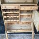 Massive fir kitchen buffet from the 1960s/70s in good condition