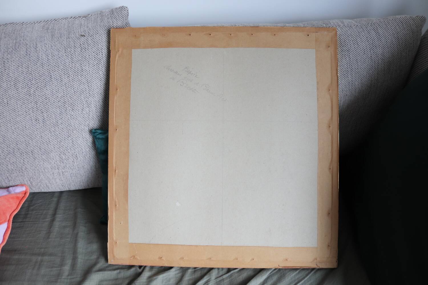 Vintage abstract painting signed Bepoix beaux art brest