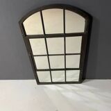 Miroir industriel en fer patiné, Tchécoslovaquie, années 1960