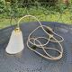 Vintage 1950s granite glass globe lamp