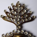 Ancient ex-voto of a flaming heart of Mary, adorned with rhinestones, 19th-20th century.