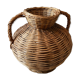 Vase panier en rotin