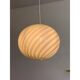 Contemporary green and white oval pendant in murano glass