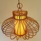 1950s rattan hanging lamp
