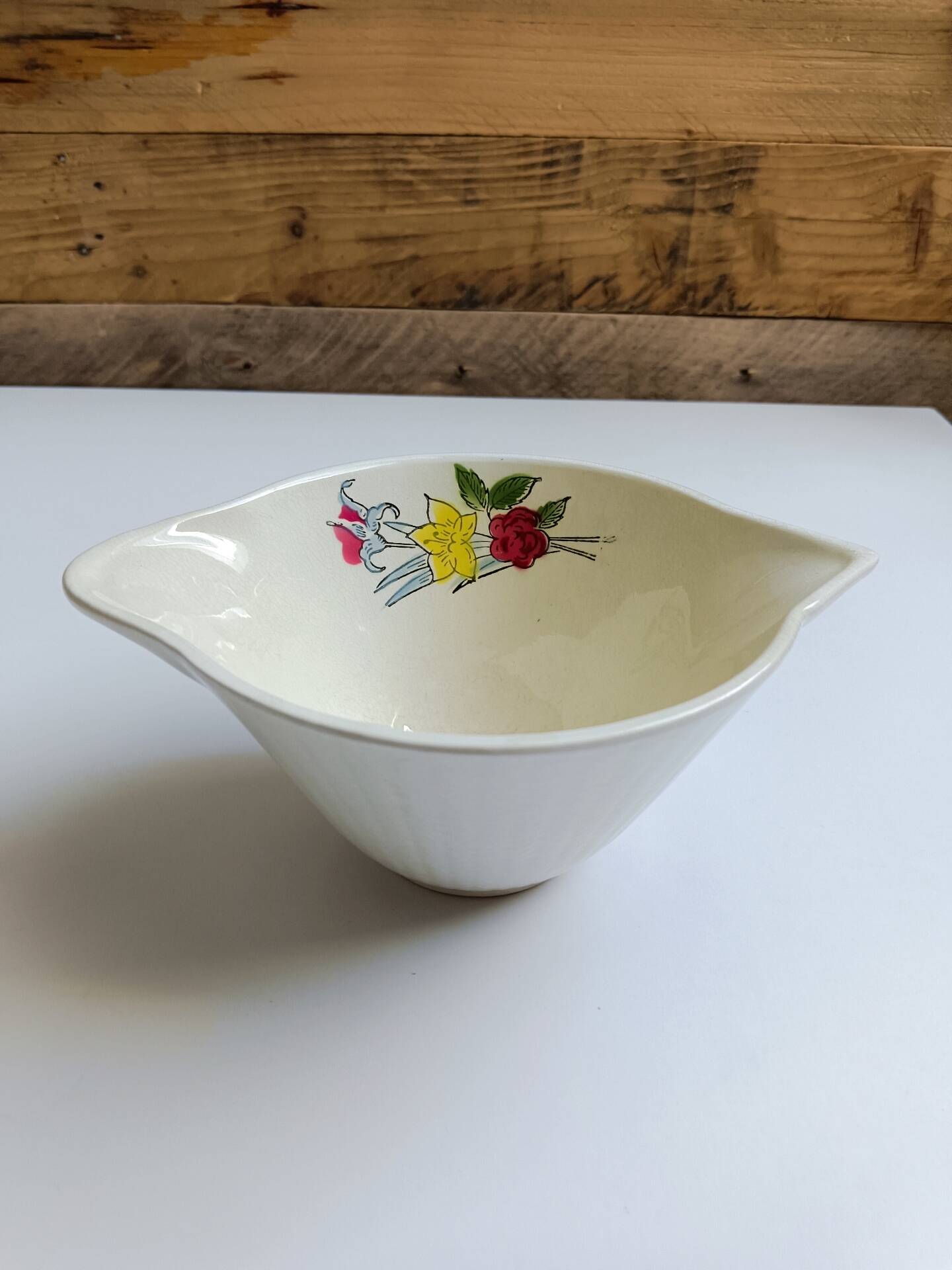 Saucière ancienne Ceranord Saint Amand à fleurs