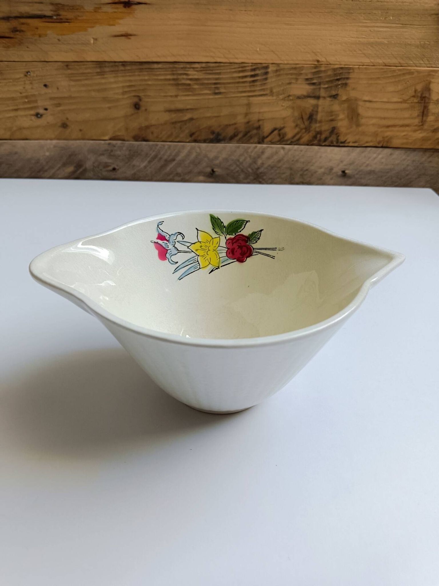 Saucière ancienne Ceranord Saint Amand à fleurs