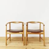 Pair Hans J.Wegner PP203 "First Chair" for PP Møbler