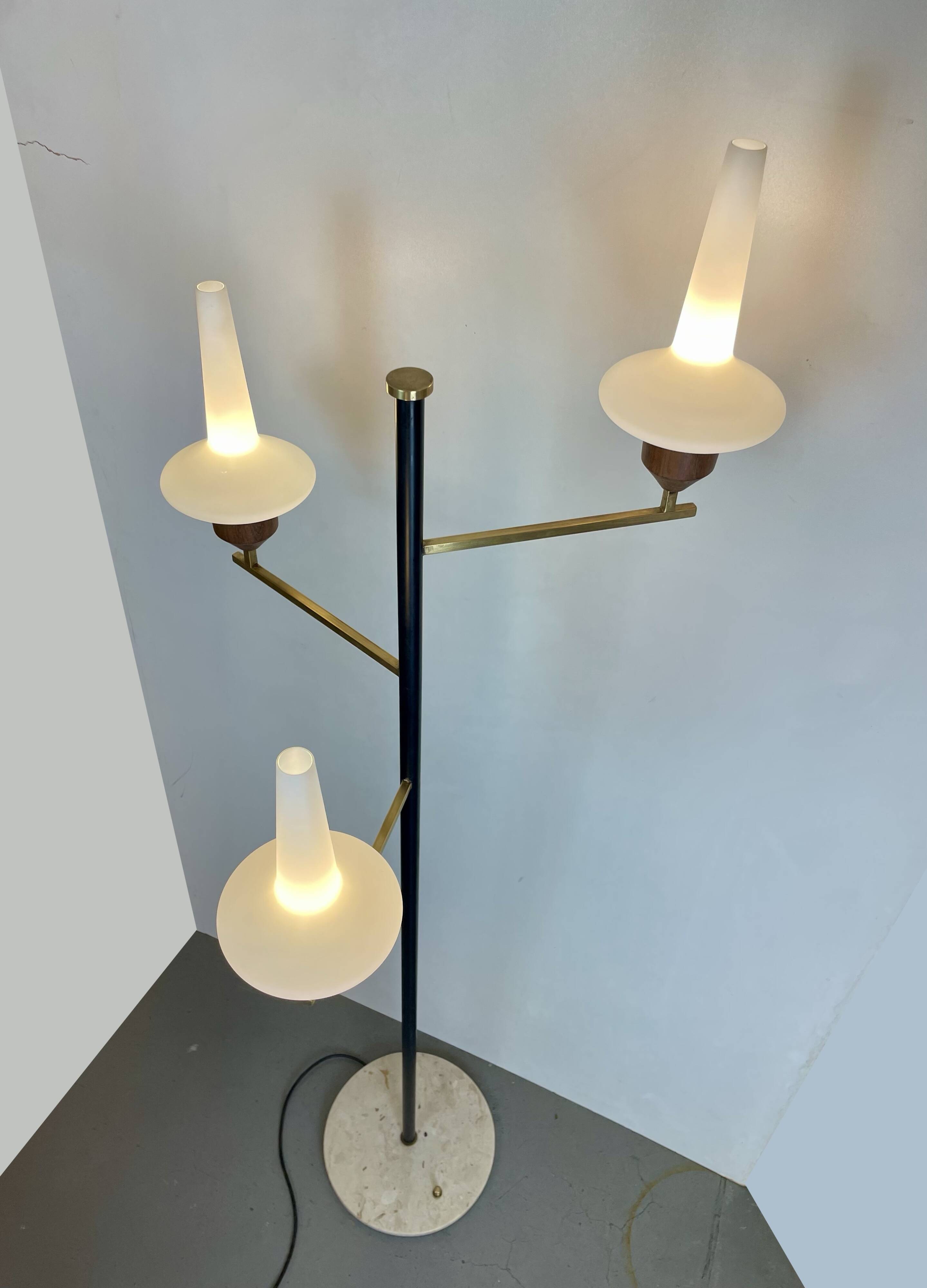 Mid-Century Floor Lamp att. To Stilnovo, 1950s