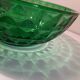 Green glass salad bowl