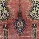 Distressed Turkish Rug 125x85 cm Vintage Shabby, Wool Tribal Pink, Beige Small