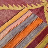 5x8 Shades Of Burgundy Persian Kilim Rug, 153x239Cm