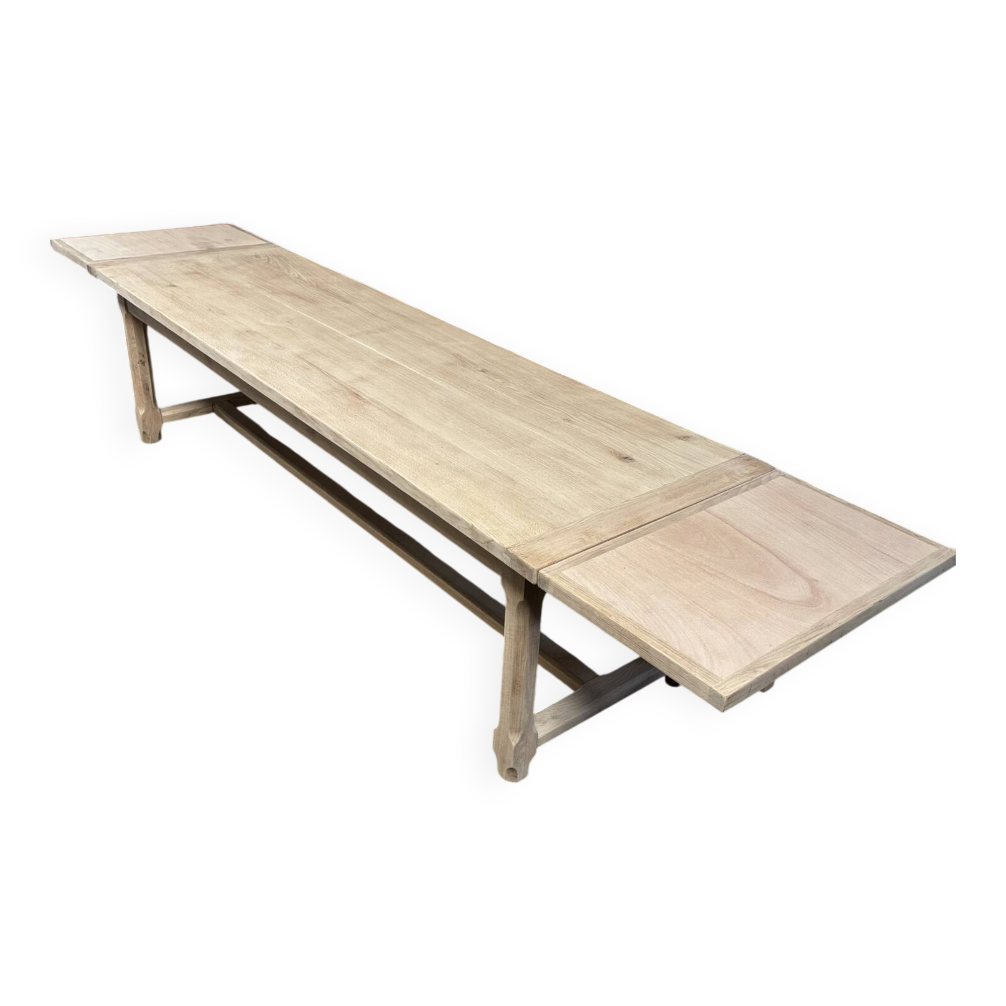Solid oak farmhouse table with extensions 4M