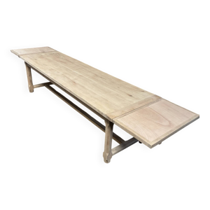 table de ferme en chêne - rallonges