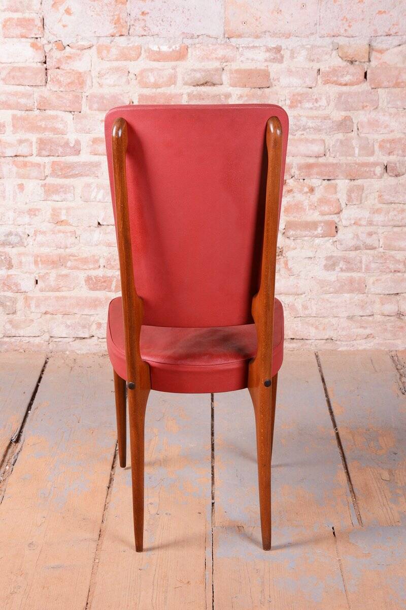 Vintage French Art Deco Chairs by Jules Leleu for Stella, 1940s, Set of 6