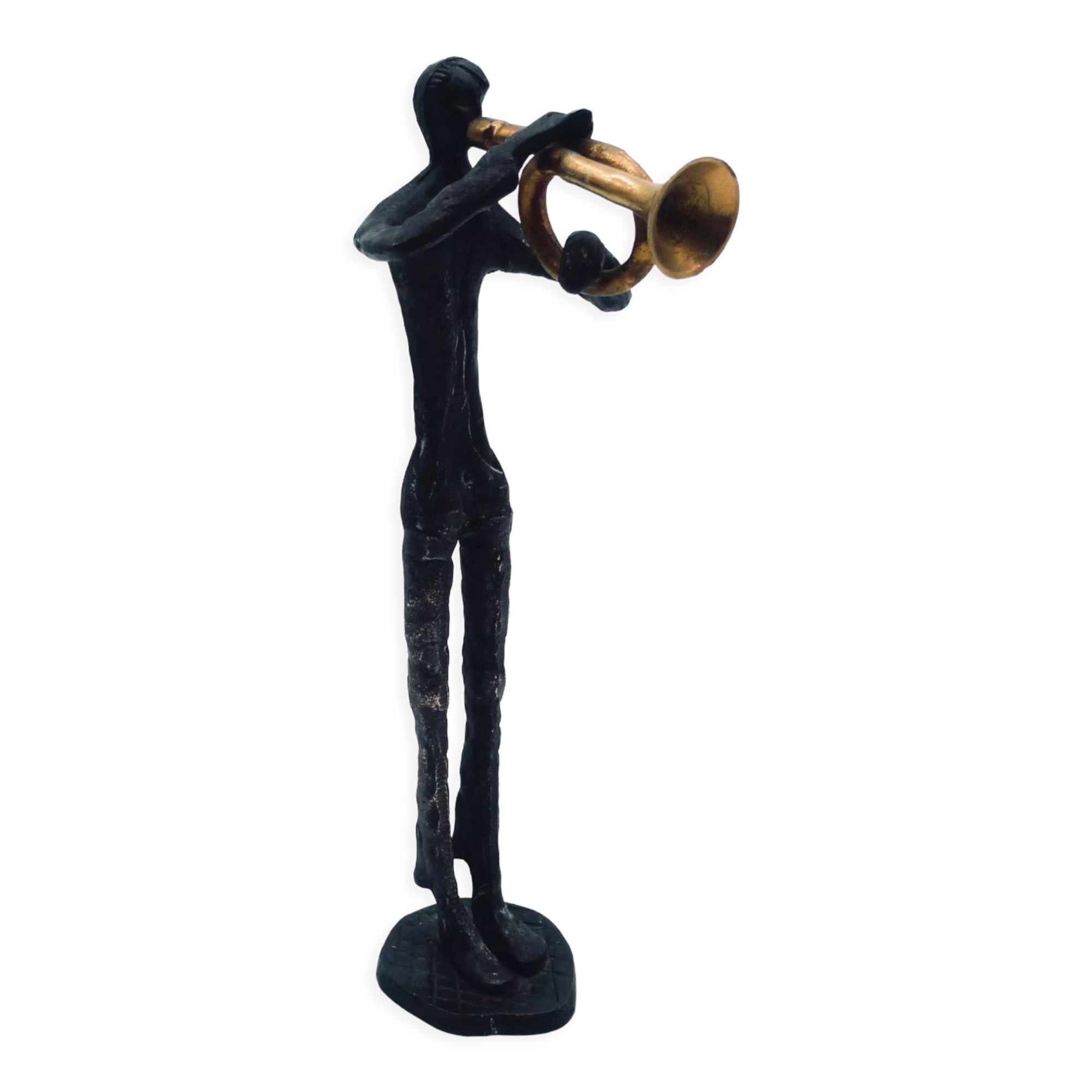 Brutalist bronze sculpture