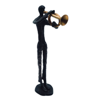 Sculpture brutaliste en bronze