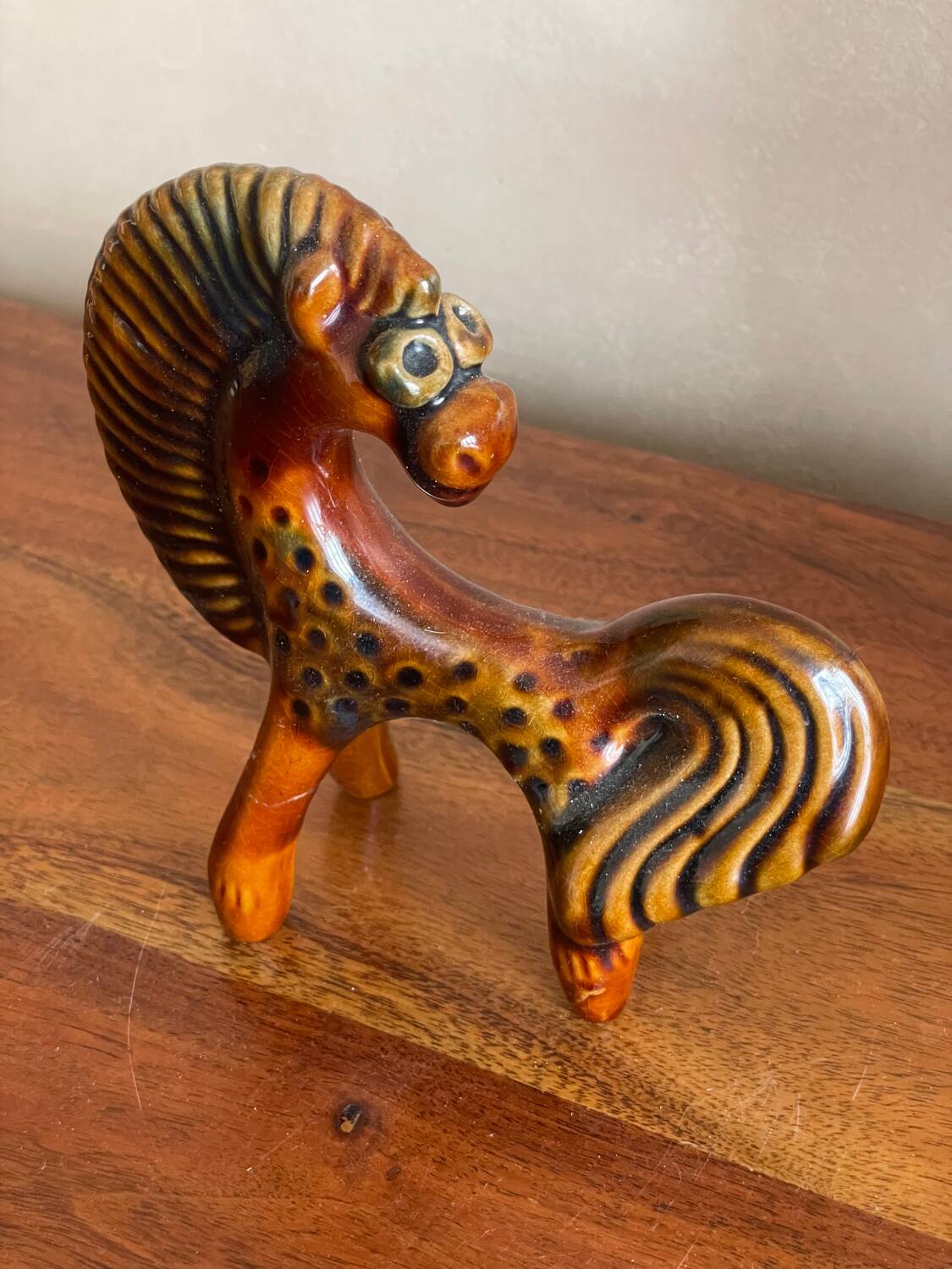 Vasilkovsky horse in majolica