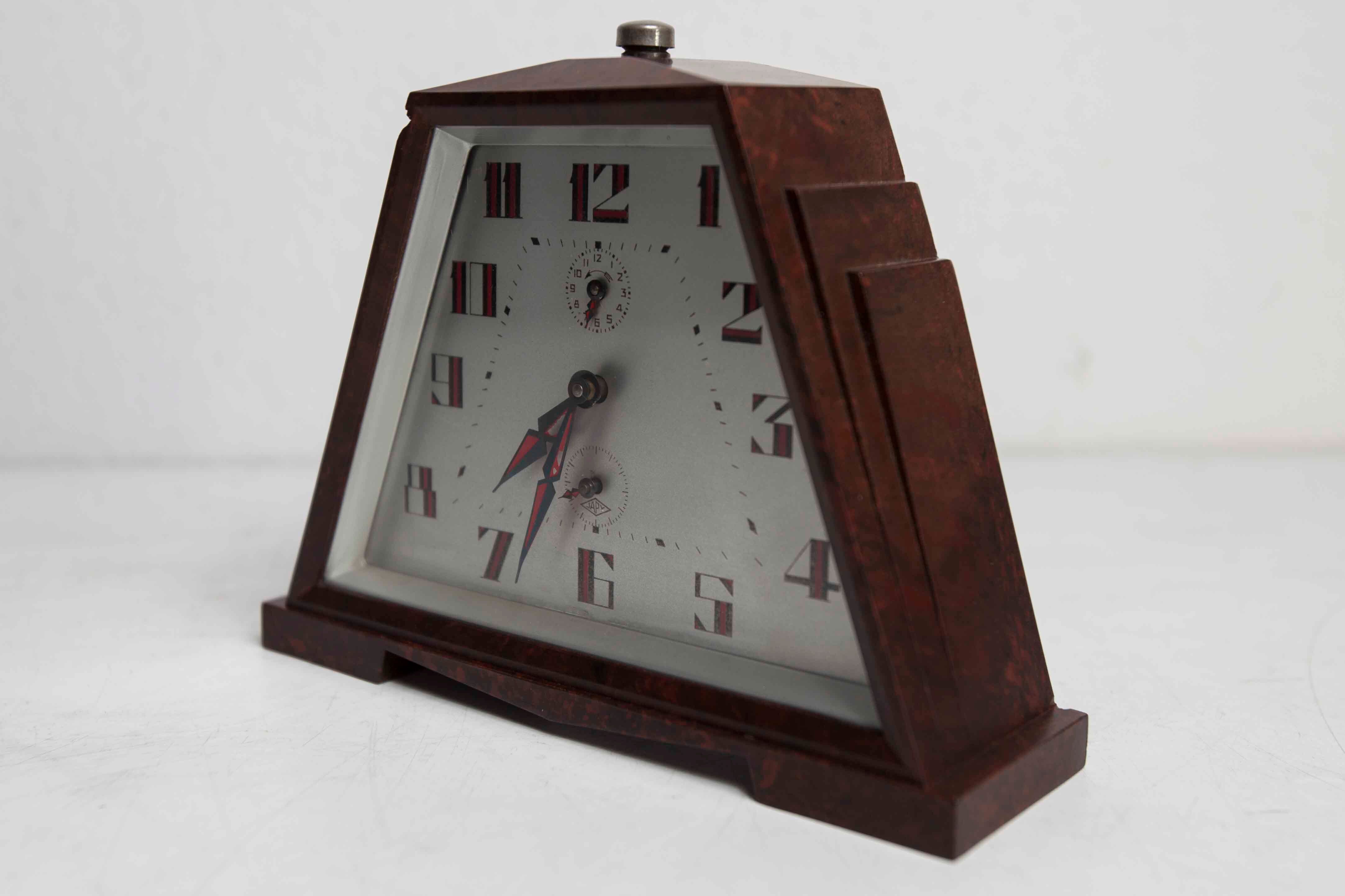 Alarm clock Mechanical clock Japy 1930 bakelite