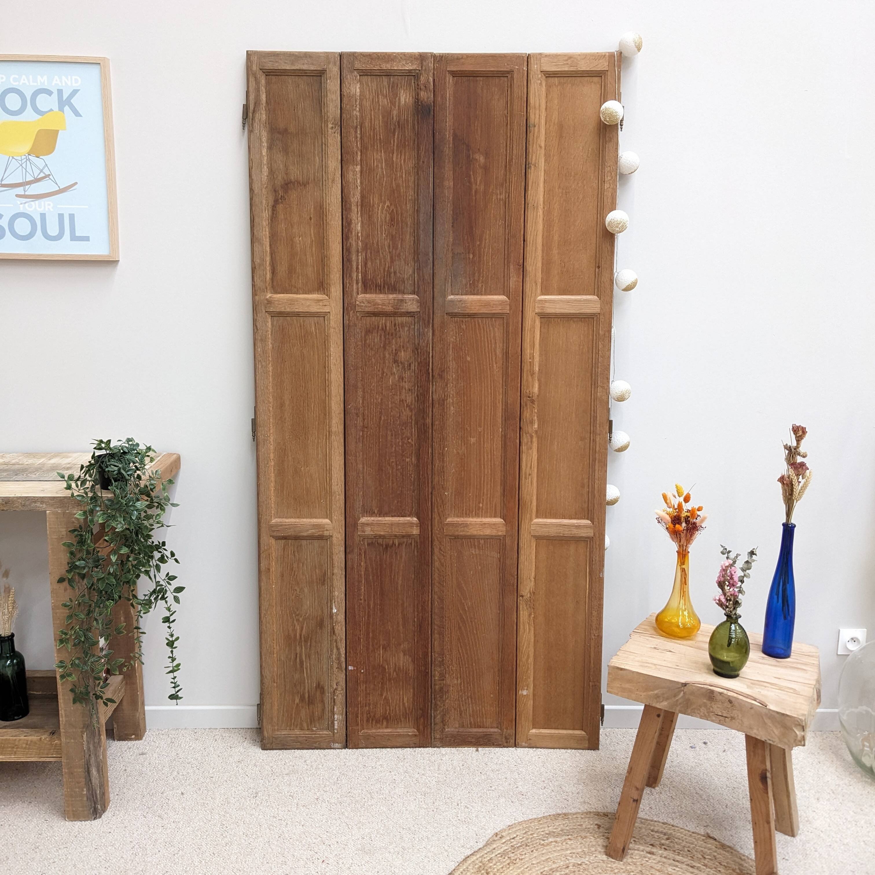 Vintage oak shutter