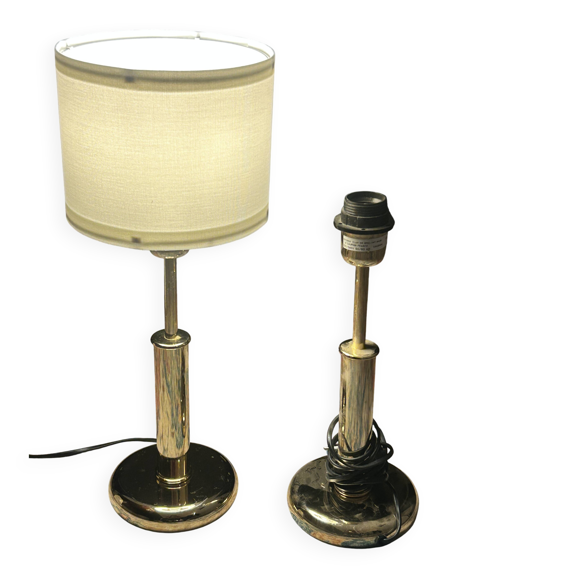 Brass bedside lamp – Le Dauphin France