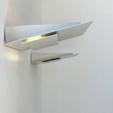 Pair of vintage wall lights, cast aluminum, France 1970