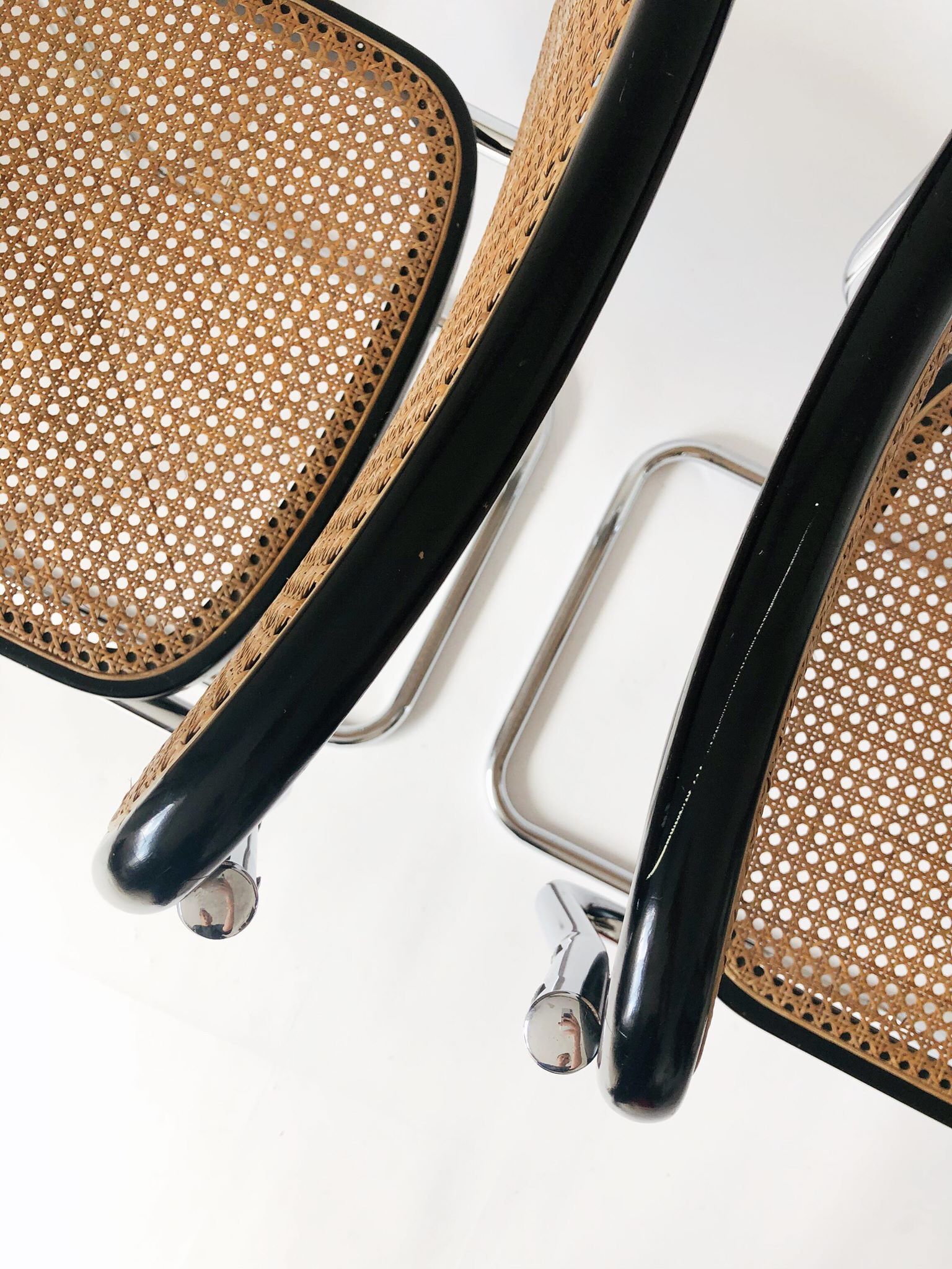 Pair chairs Cesca B32 by Marcel Breuer