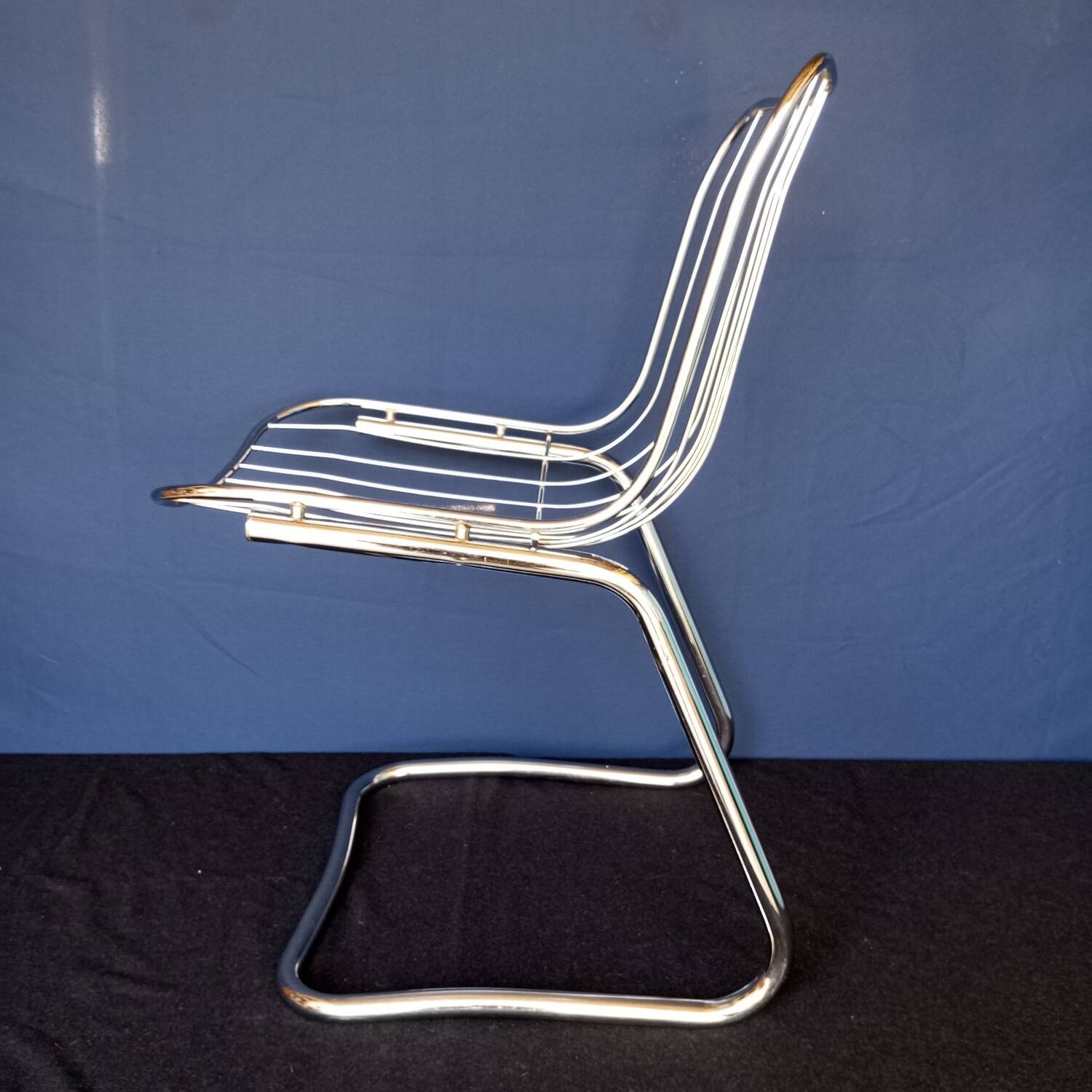 70s chrome metal chairs