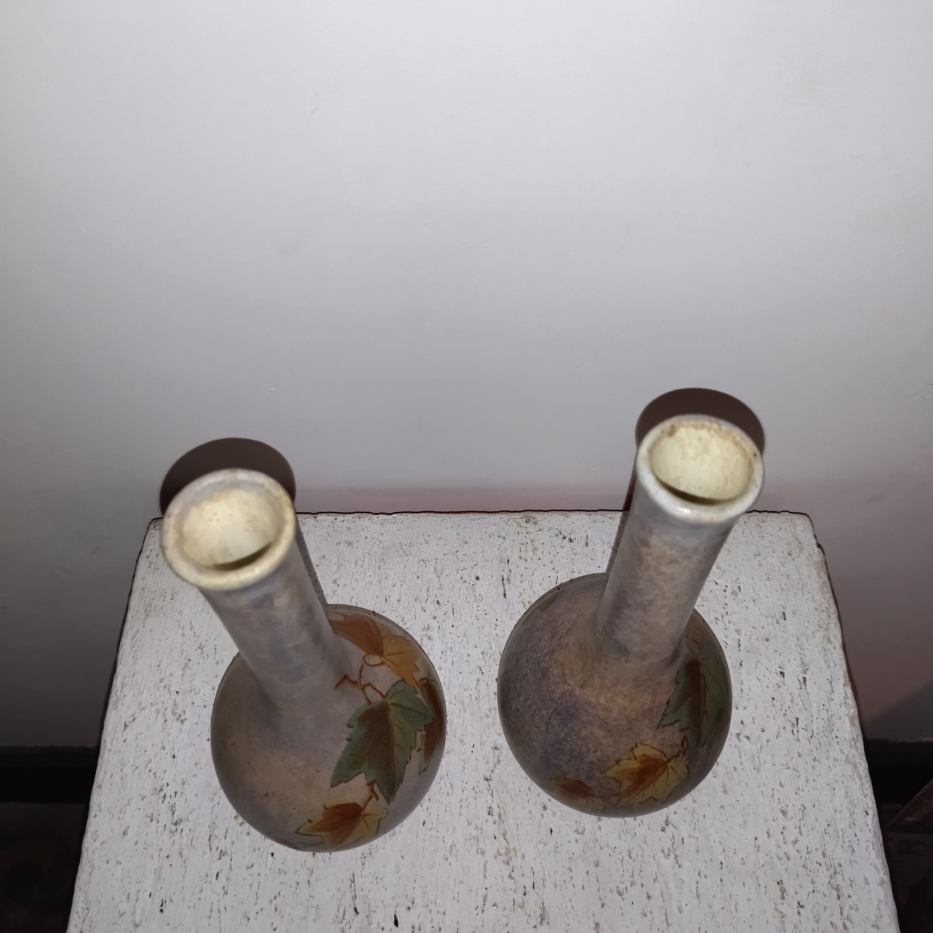 Pair of art-nouveau vases signed A Dubois.