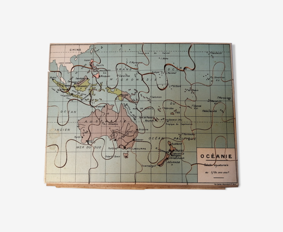 Carte - puzzle Océanie de la Maison Gaillac Monrocq & Cie