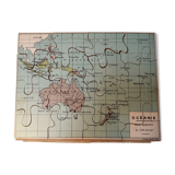 Map - puzzle Oceania of the House Gaillac Monrocq & Cie - Vintage