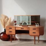 Coiffeuse vintage anglaise en teck – Limelight Furniture – Années 60