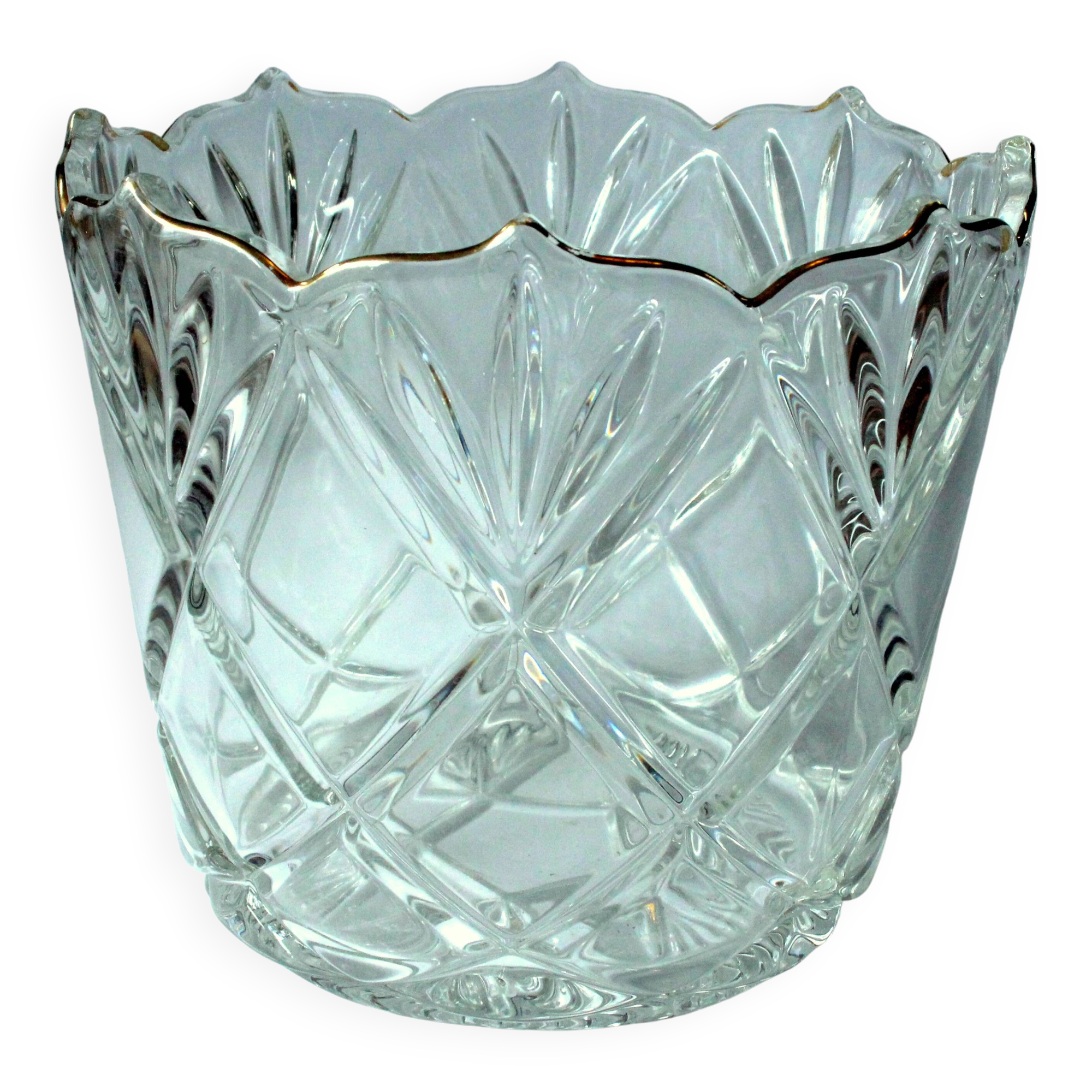 Ice bucket from the 1930s - made of heavy lead crystal glass