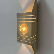 Pair of vintage wall lights, matt white lacquered metal, France 1970