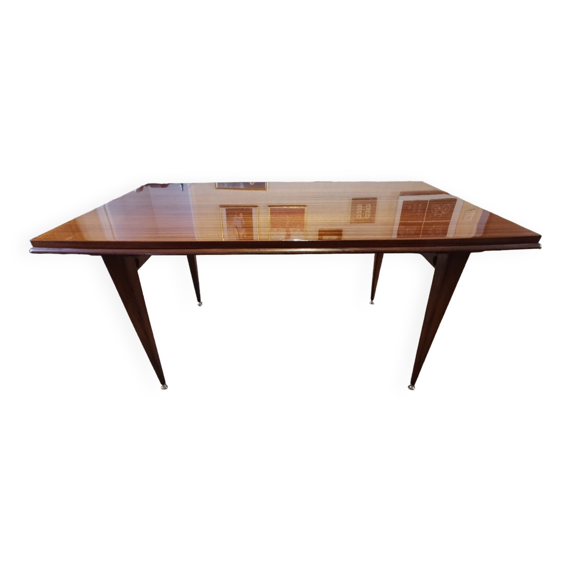 Mahogany dining table varnished year 60