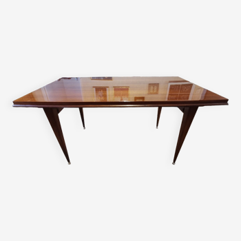 Mahogany dining table varnished year 60