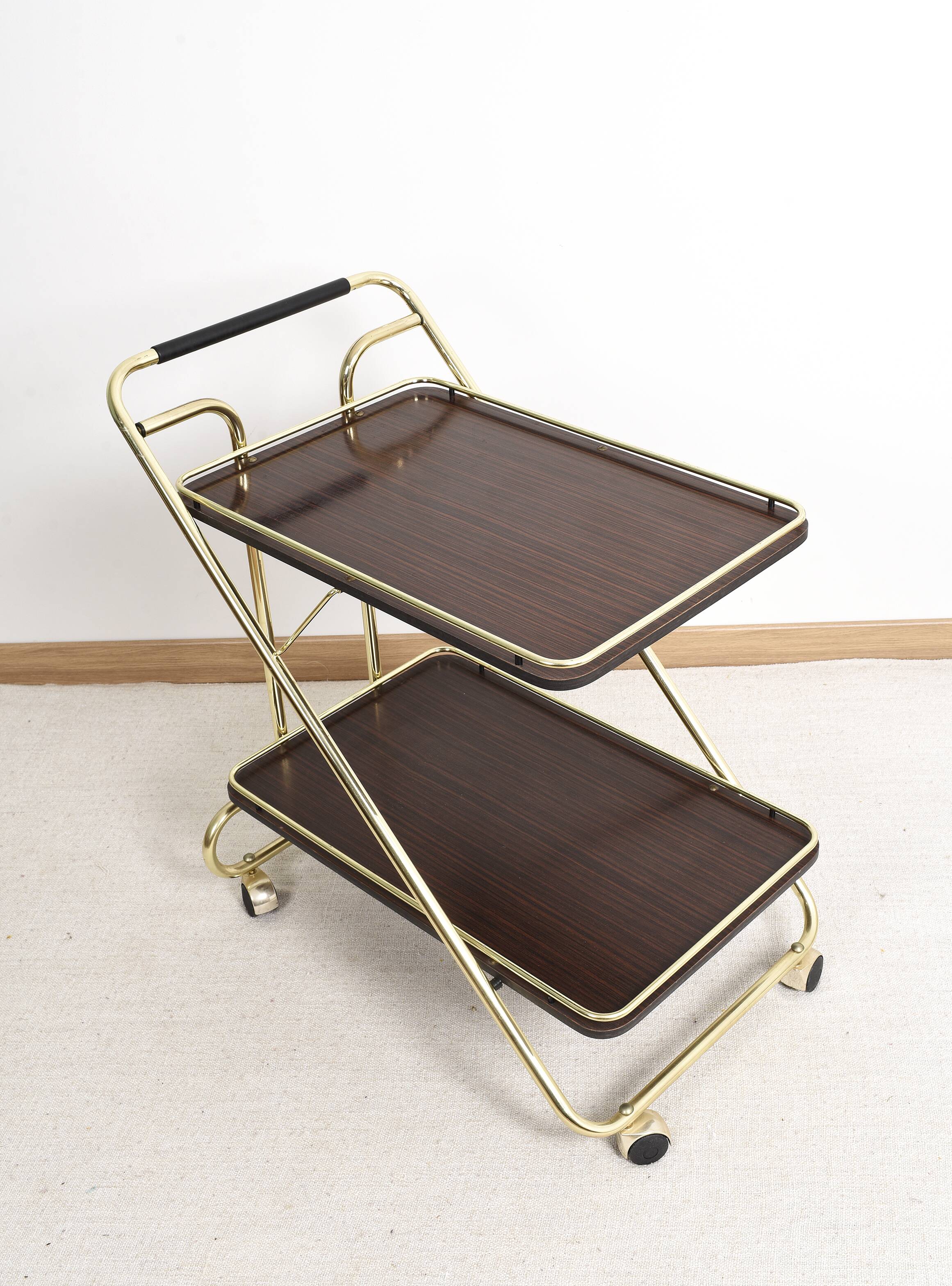 Trolley, bar service, folding table, in formica