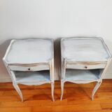 Pair of patinated bedside tables