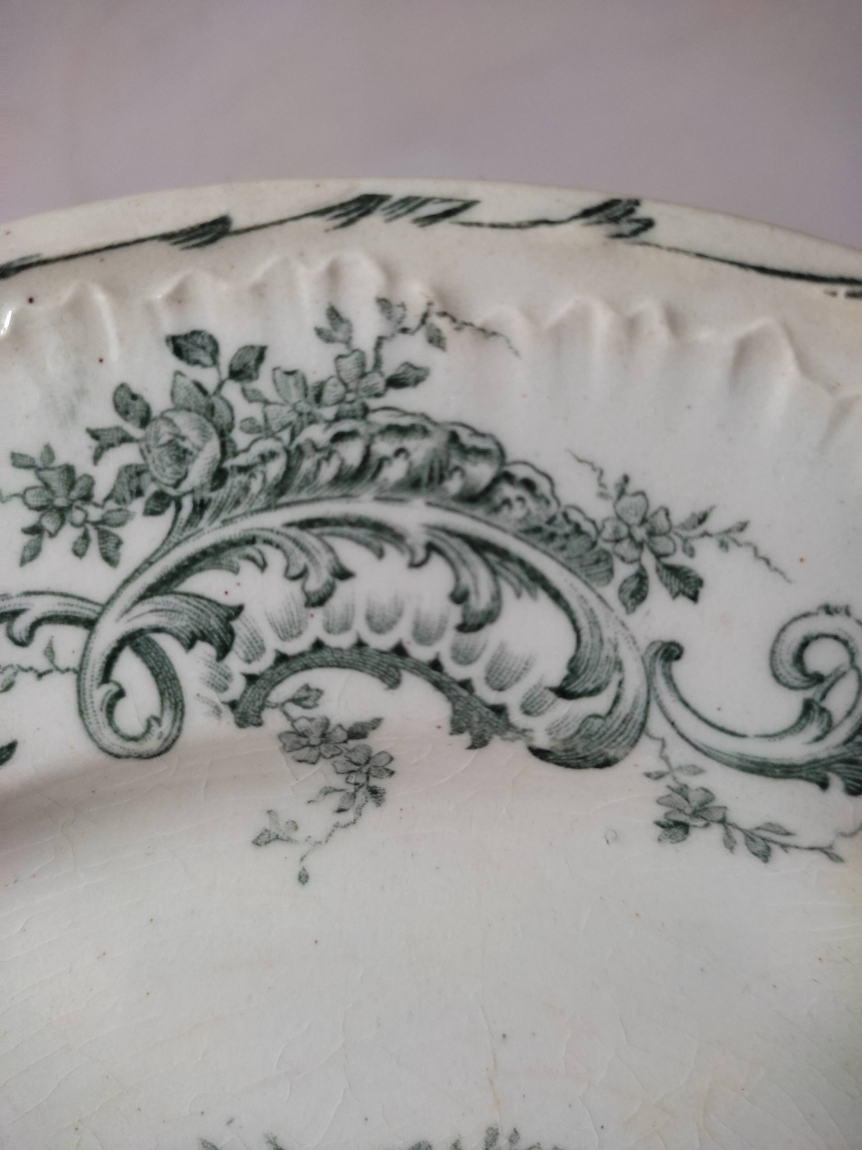 4 plates at the end of 1800 by Gien